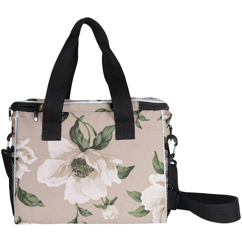 Classic Cool picnic Crossbody Camellia sinensis More Big Lunch Bag 3D Print Thermal insulation Food Handbags Ice Bags 240819