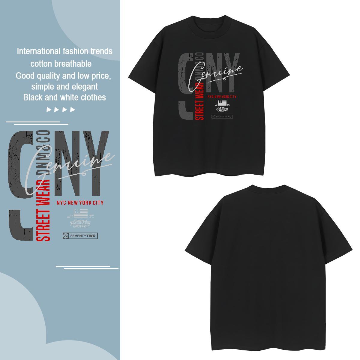 Loose letter T Shirt For Man Outdoor Couples T Shirts 230g Cotton Fashion Breathable Anime Tees