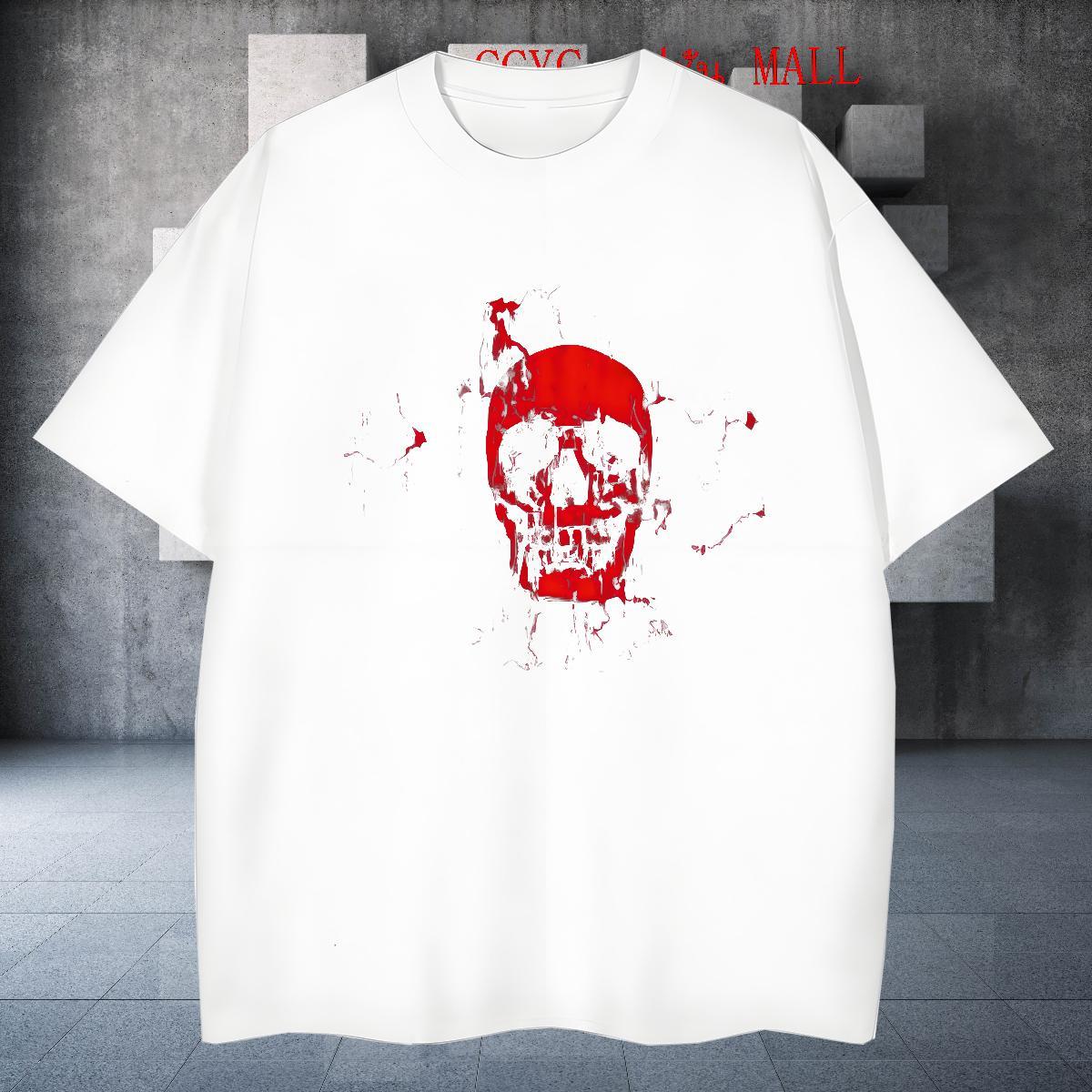 New skull Tshirts 230g Cotton Man T Shirts Custom Printing Outdoor Breathable Short Sleeve TOP Quality Tops Tees