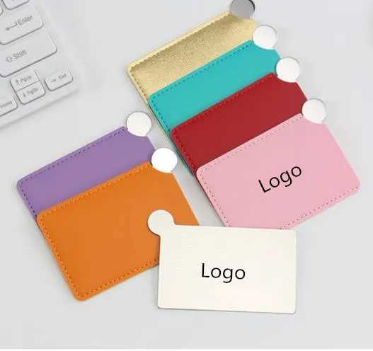 1PC Stainless Steel Cosmetic Mirror Unbreakable Portable Travel Shatter-proof Makeup Mirror With Carry Sleeve Birthday Gift Y240819