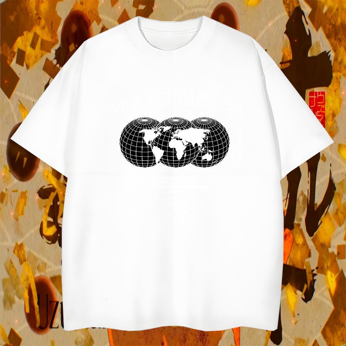 Loose Mens Tshirts Street Wear 100% Cotton 230g DIY Printed Breathable worldwide T-Shirts Free Shipping Tops Tees