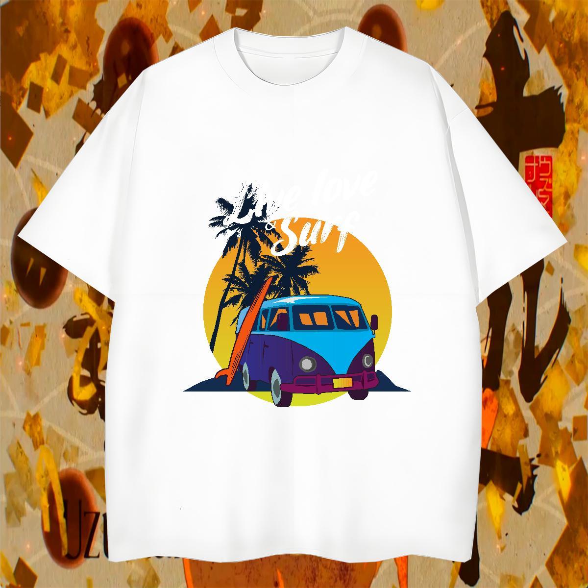 Free Shipping Couples T Shirts Hip Hop Street 230g Cotton Black White Breathable Crew Neck sea Mens T Shirts Brand Wear