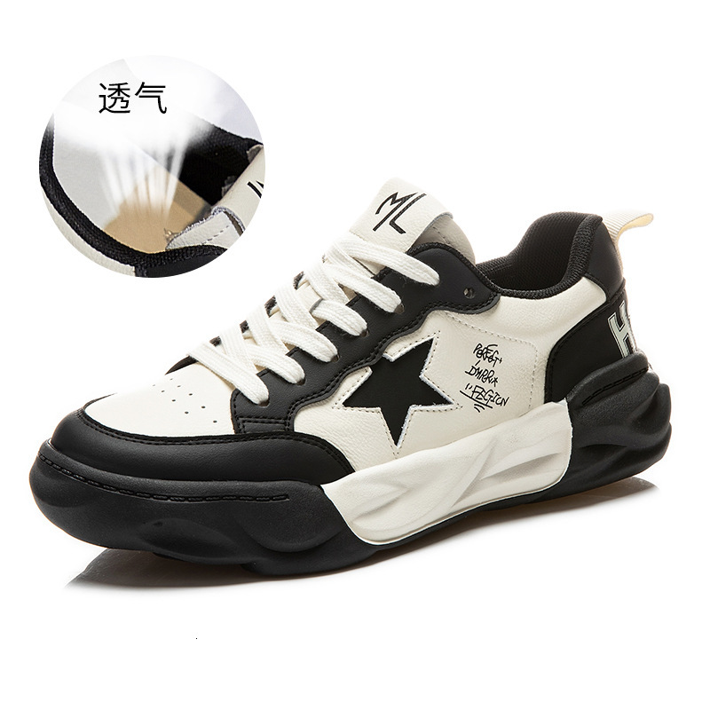 Ddmysports Dissolved Genuine Leather Small White Autumn New Thick Soled Casual Flat For Women S Single Shoes OUTDOOR