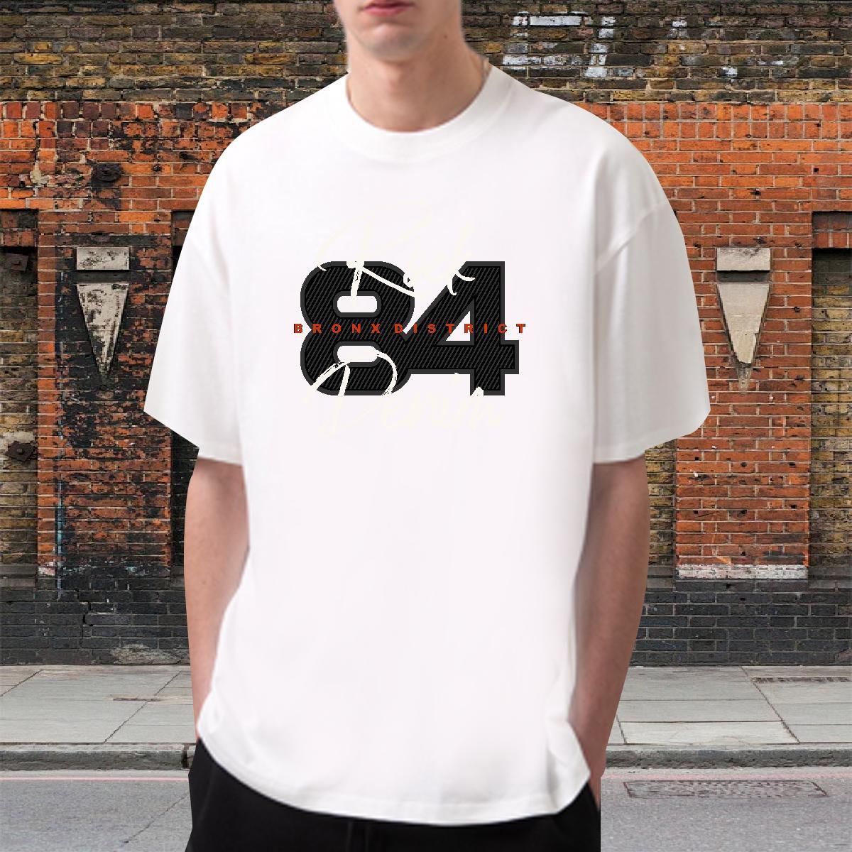Unisex Men Tees Hip Hop 100% Cotton 230g Custom Cartoon Breathable Short Sleeve 84 Mens T Shirts DIY Top Tees