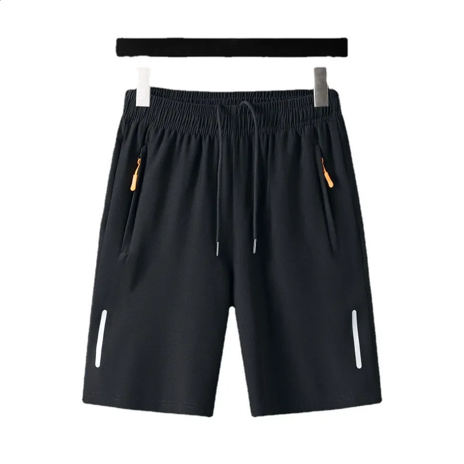 Ice silk shorts for quick drying and breathable mens summer ultrathin large sports running sweatshirt poorly ventilated casual loose Capris Beach 2408