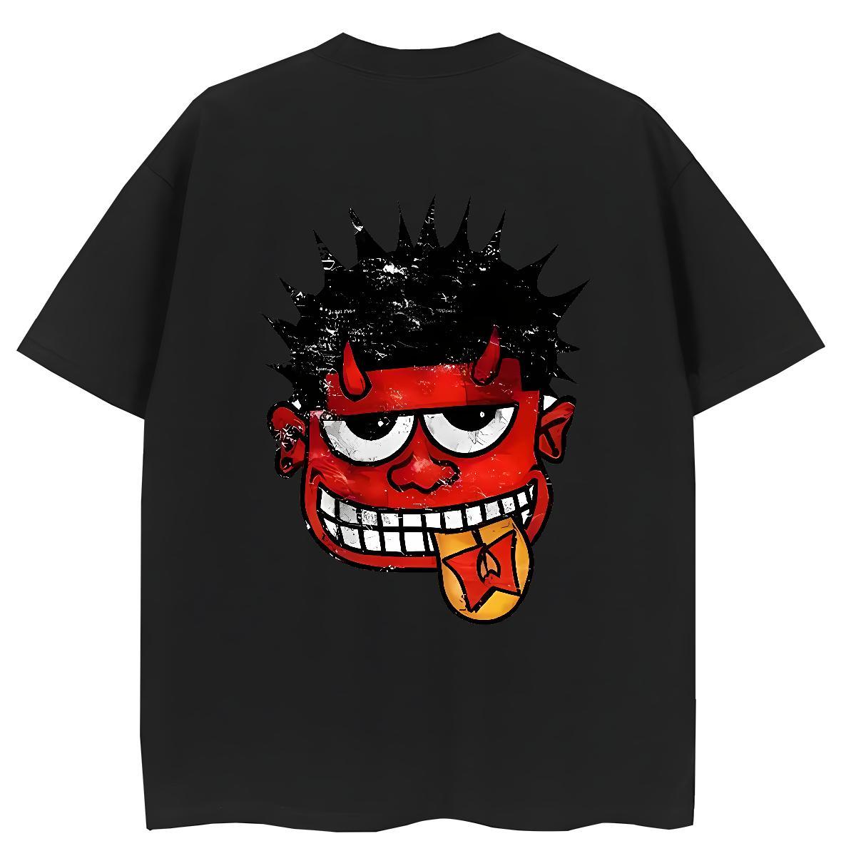 Man T Shirts 100% Cotton 230g cartoon Home Outdoor O Neck Short Sleeves Plus Size Cartoon Tshirt for Man Woman Fashion Designer Loose Fit Polos