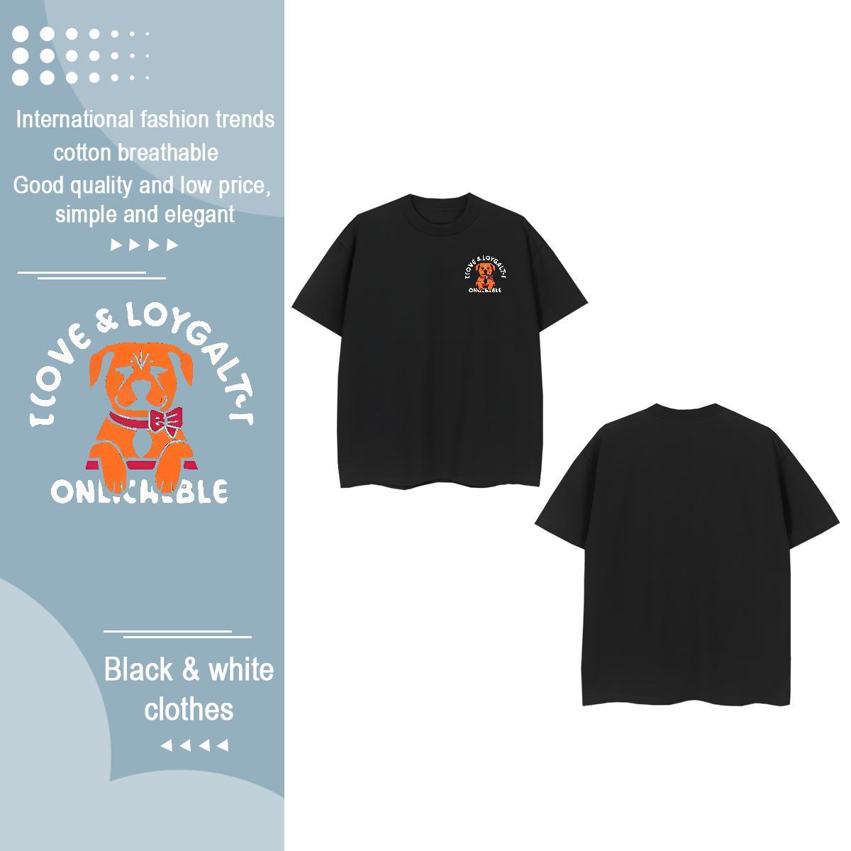Factory Direct Tshirt for Man Woman dog Outdoor 230g 100% Cotton Clothes Pure Cotton Brand Man T Shirts Oversized