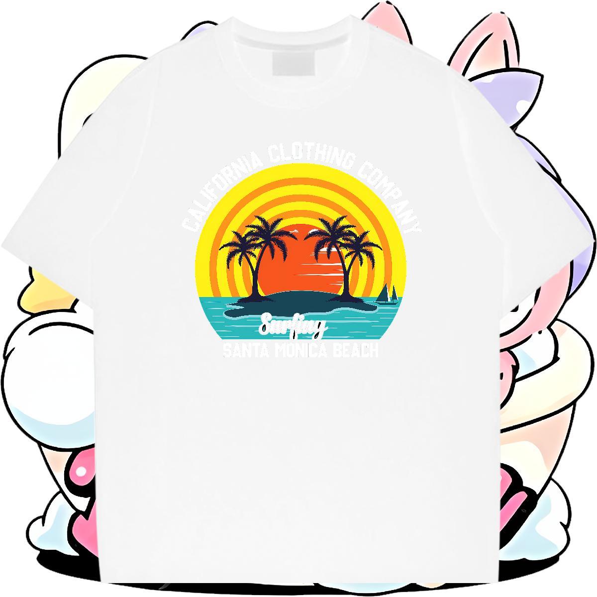 Soft Tshirts Sports Casual 230g Cotton Custom Print Plus Size O Neck Short Sleeves tree T-Shirts 2024 DIY Tops