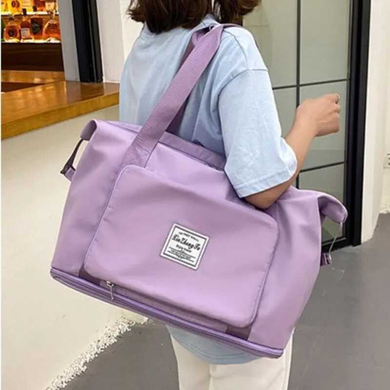 Medium Size Luggage Foldable Female Short Distance Portable Large Capacity Maternity Storage Travel Duffel Fitness Bag CL240820