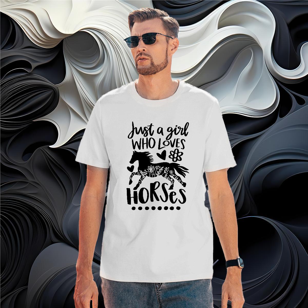 2024 DIY Tshirt for Man Woman horse Outdoor 100% Cotton 230g Wear Round Neck Short Sleeve Soft Men T Shirts Customized