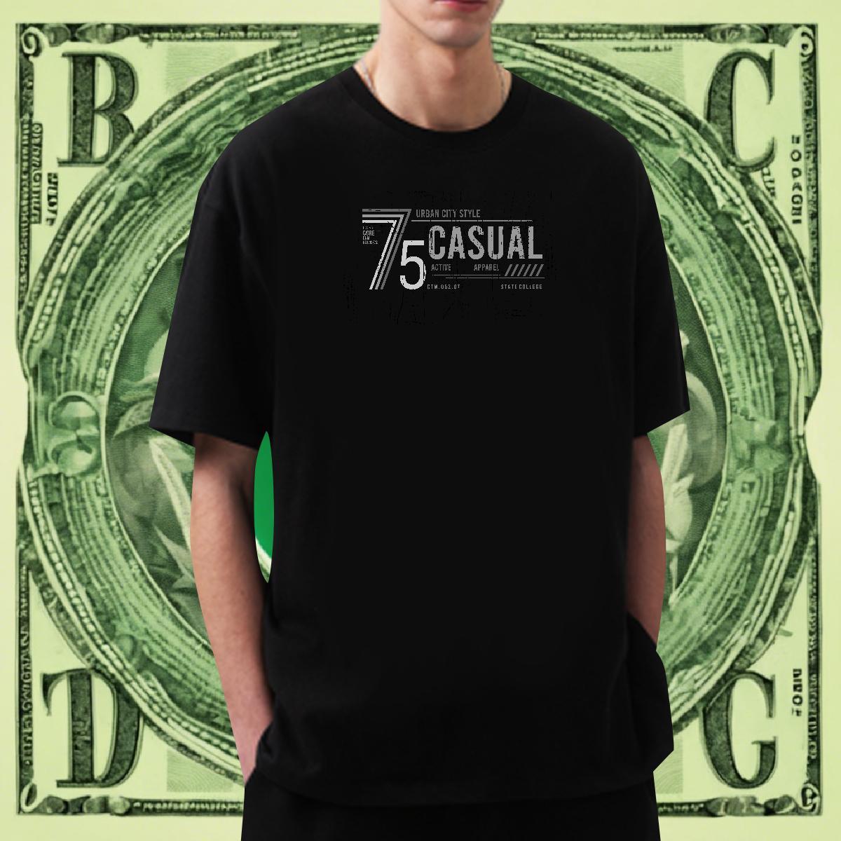 Cool Men Clothes T-Shirt High Street Hip Hop 230g Cotton Custom Printed O-Neck Short Sleeve letter Man T Shirts Brand Tops