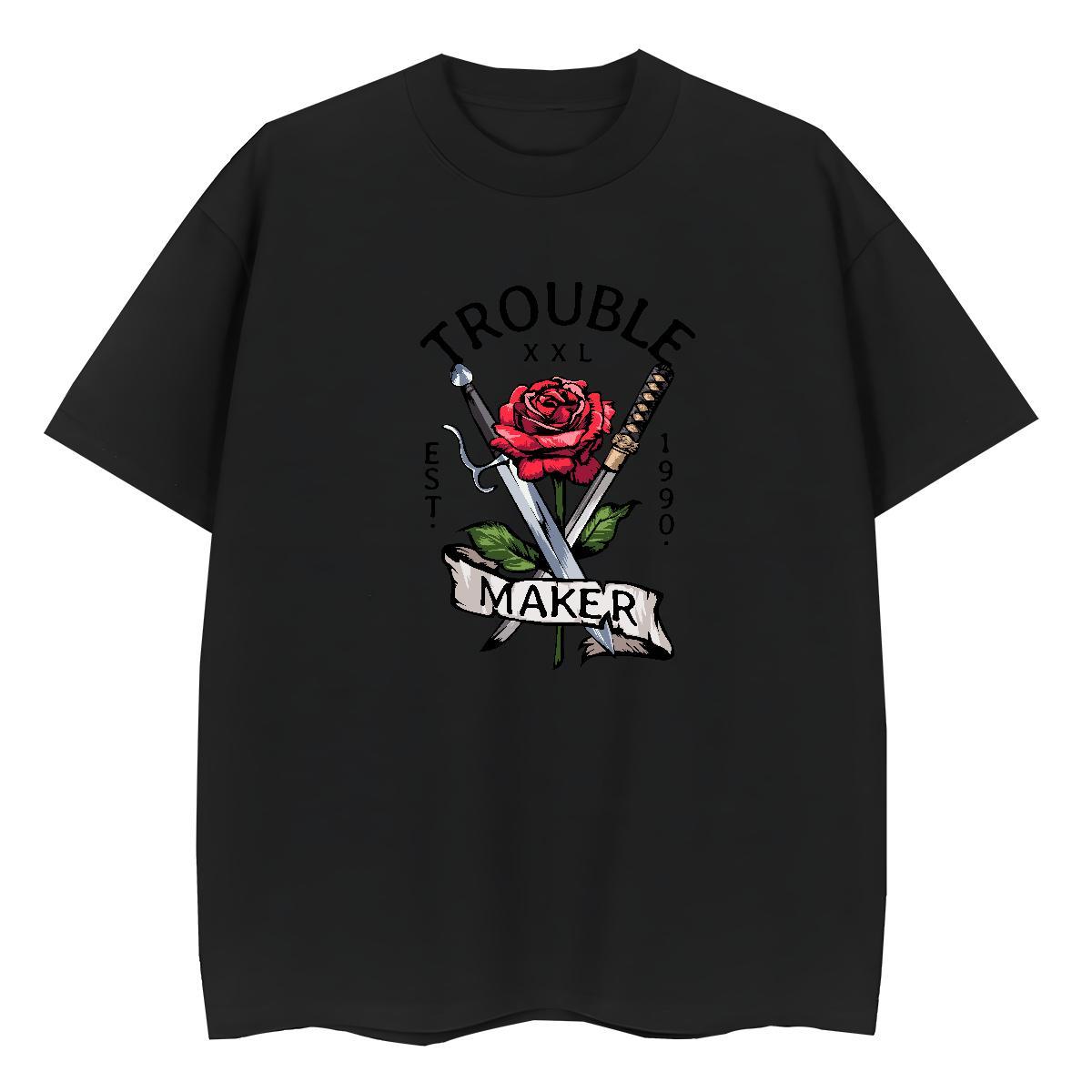 DIY Customized Tshirts rapier High Street Hip Hop 100% Cotton 230g Tops Breathable Short Sleeve Brand Mens T Shirts DIY Printed