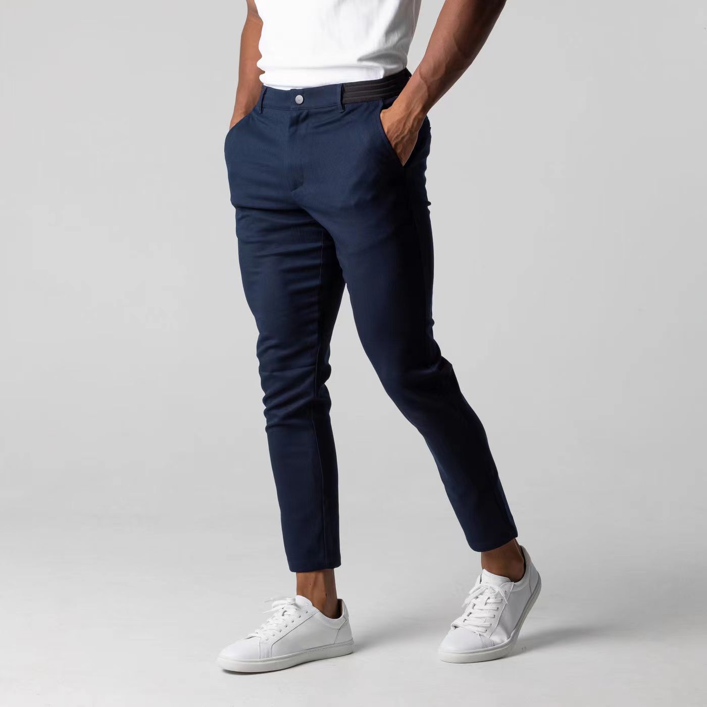 Men's casual pants for foreign trade breathable men's clothing Japanese youth business versatile cotton pants