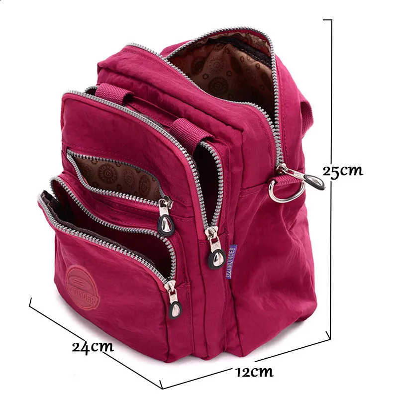 Womens messenger bag clutch womens handbag three zipper main bag womens er shoulder cross body bag Sacamain 240819