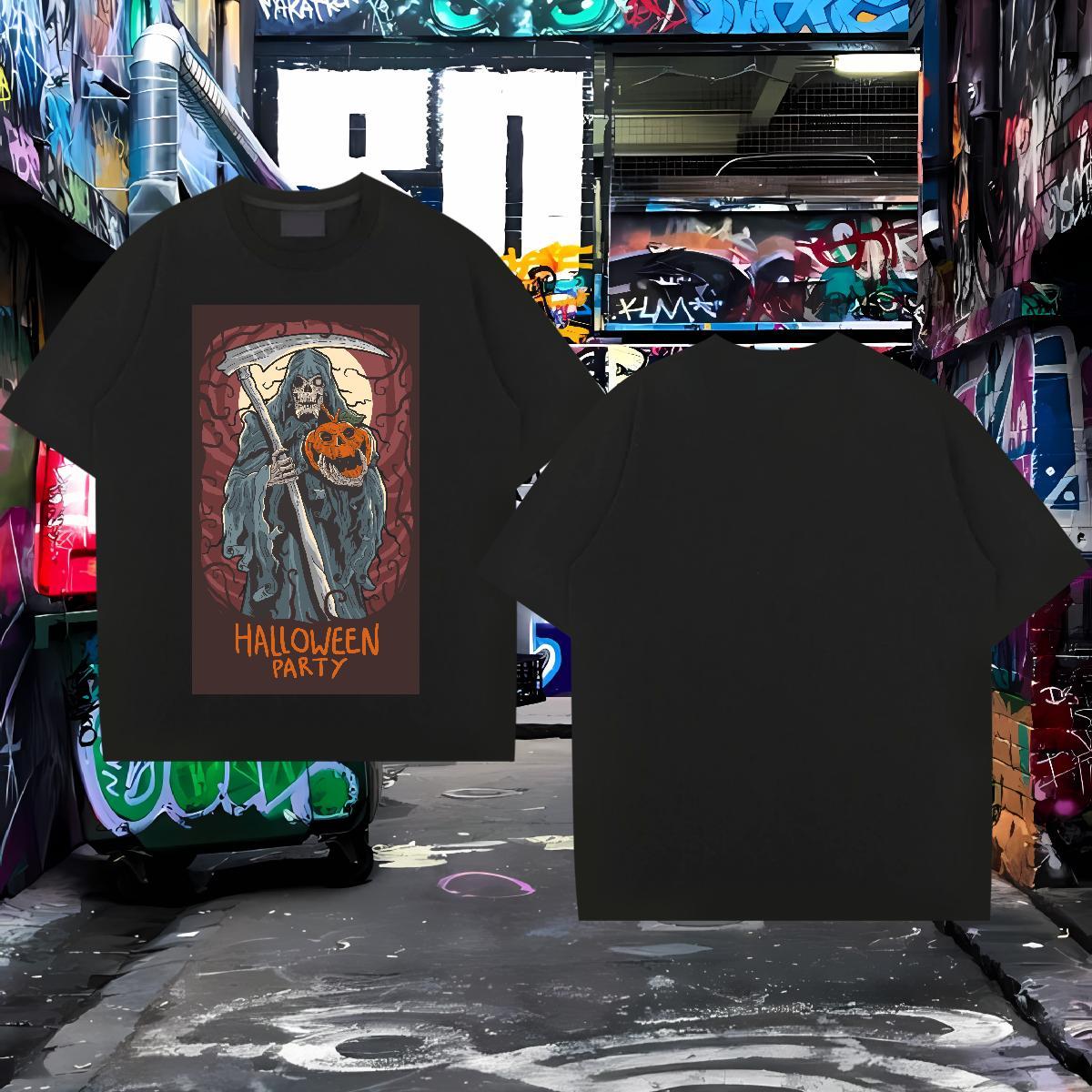 Comfortable Men T Shirts halloween Breathable Casual Daily Wear DIY Logo Oversized 230g Cotton Men Tshirts Classic Tee Shirt