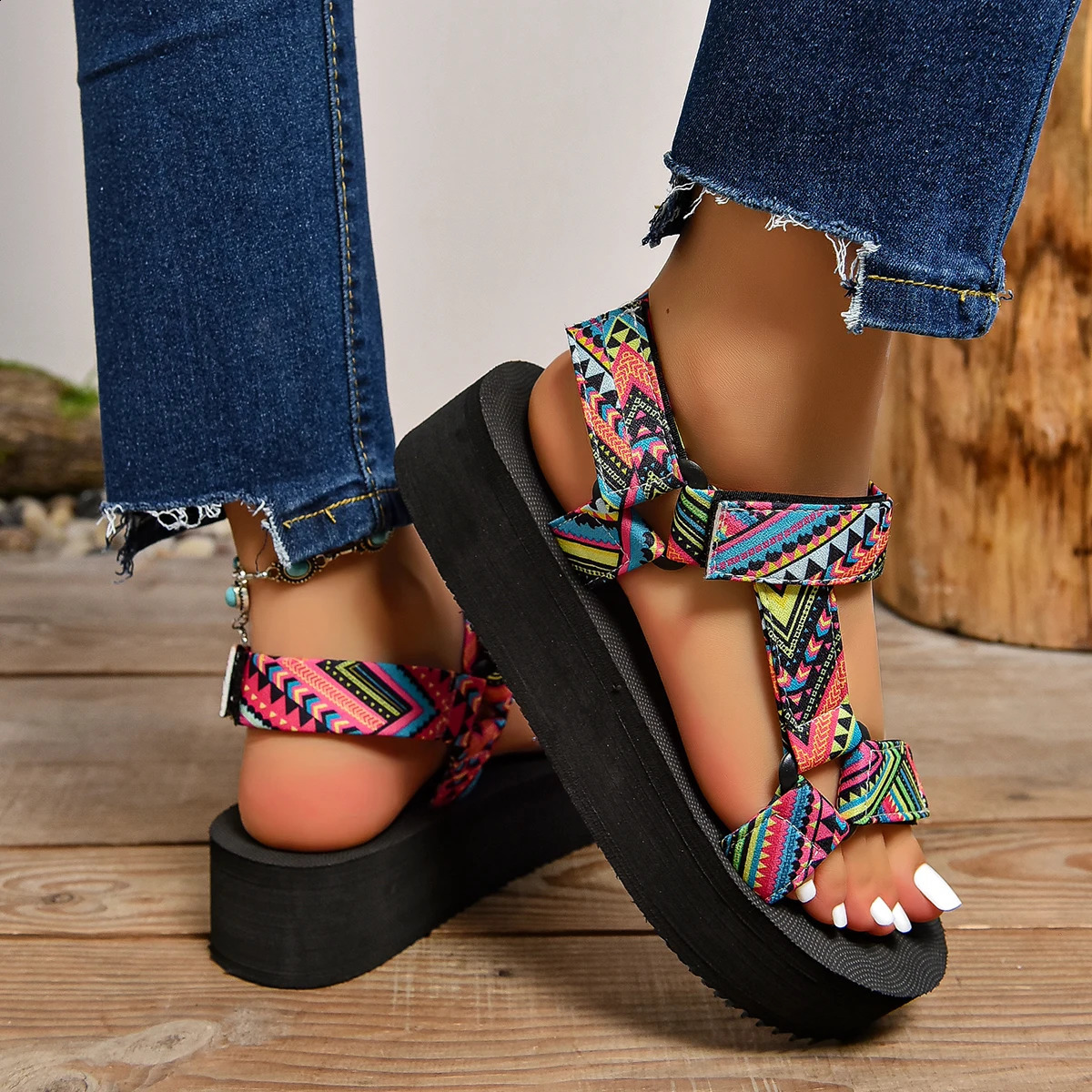 2024 Summer Breathable Mesh Wedge Casual Sport Shoes Plus Size 43 Non Slip Woman Vulcanize Shoes Platform Women Sneakers 240819