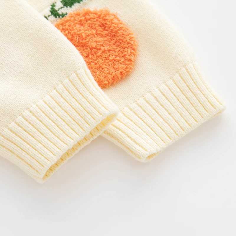 Baby Sweater Cardigan Girls Boy Cotton Fruit Stereoscope Pattern Child Knit Coat Clothes O-neck Long Sleeve Spring Fall TopXJ240819