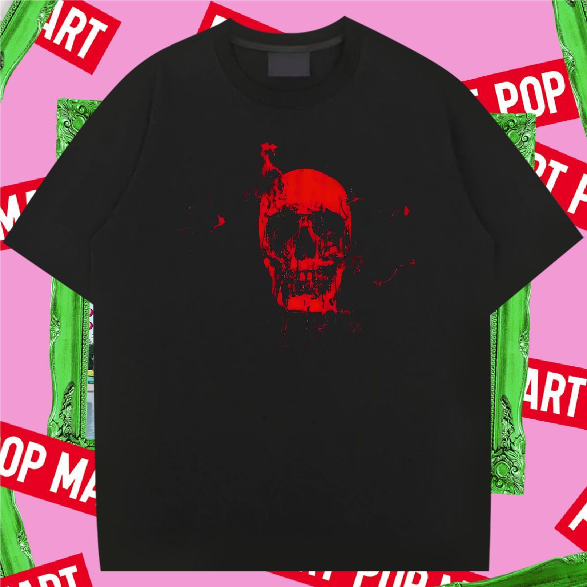 DIY skull Men Clothes T-Shirt 230g 100% Cotton Man T Shirts Asian Size Summer Casual Breathable Crew Neck Free Shipping Tee Shirt