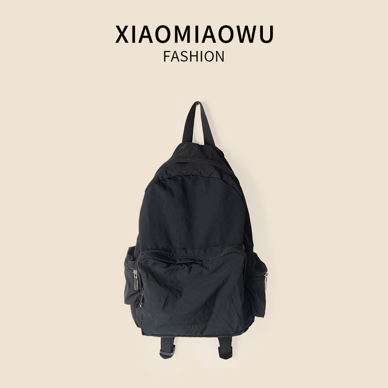 Spring new product niche design nylon bag large capacity high-end simple college backpack women's fashion