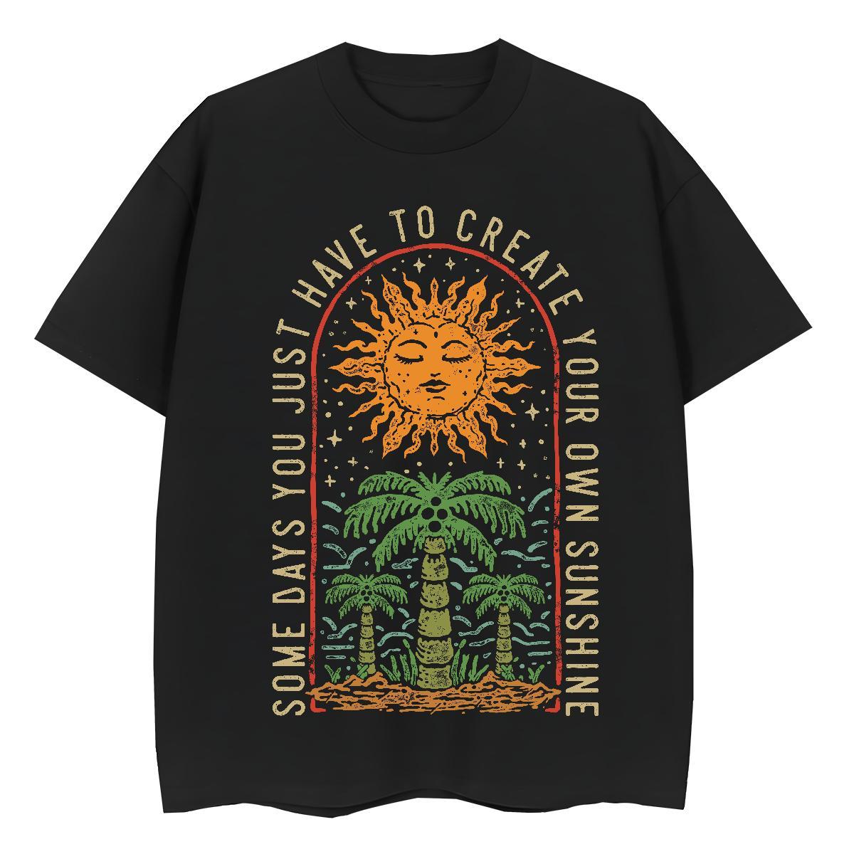 Fashion Designer Couples T Shirts sun Sport 100% Cotton 230g Clothings Breathable Brand T shirt Plus Size Custom
