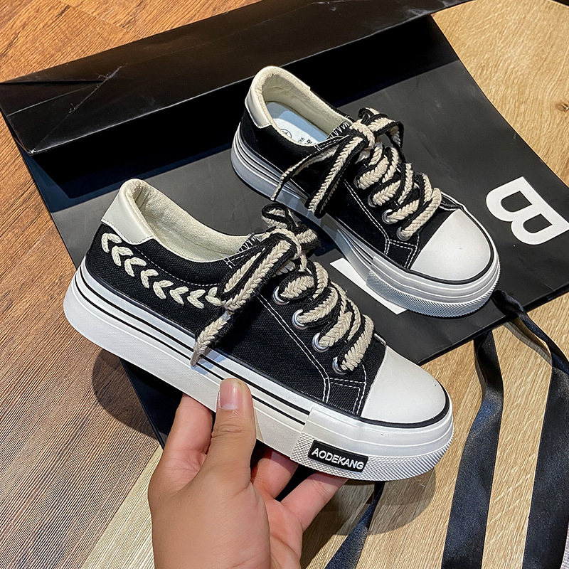 Ddmysports Instagram Korean Canvas Spring New Casual Little White For Women Comfortable And Small Student Board Shoes OUTDOOR