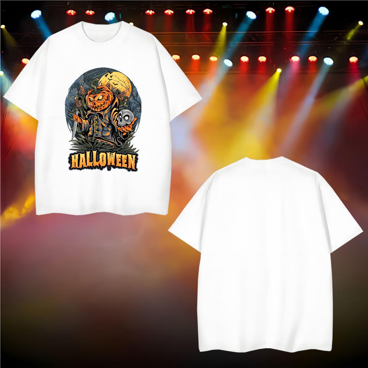 Men T Shirts 230g Cotton halloween Beach Breathable Short Sleeve Oversized 4XL Tshirts Designer Fashion Free Shipping Wear