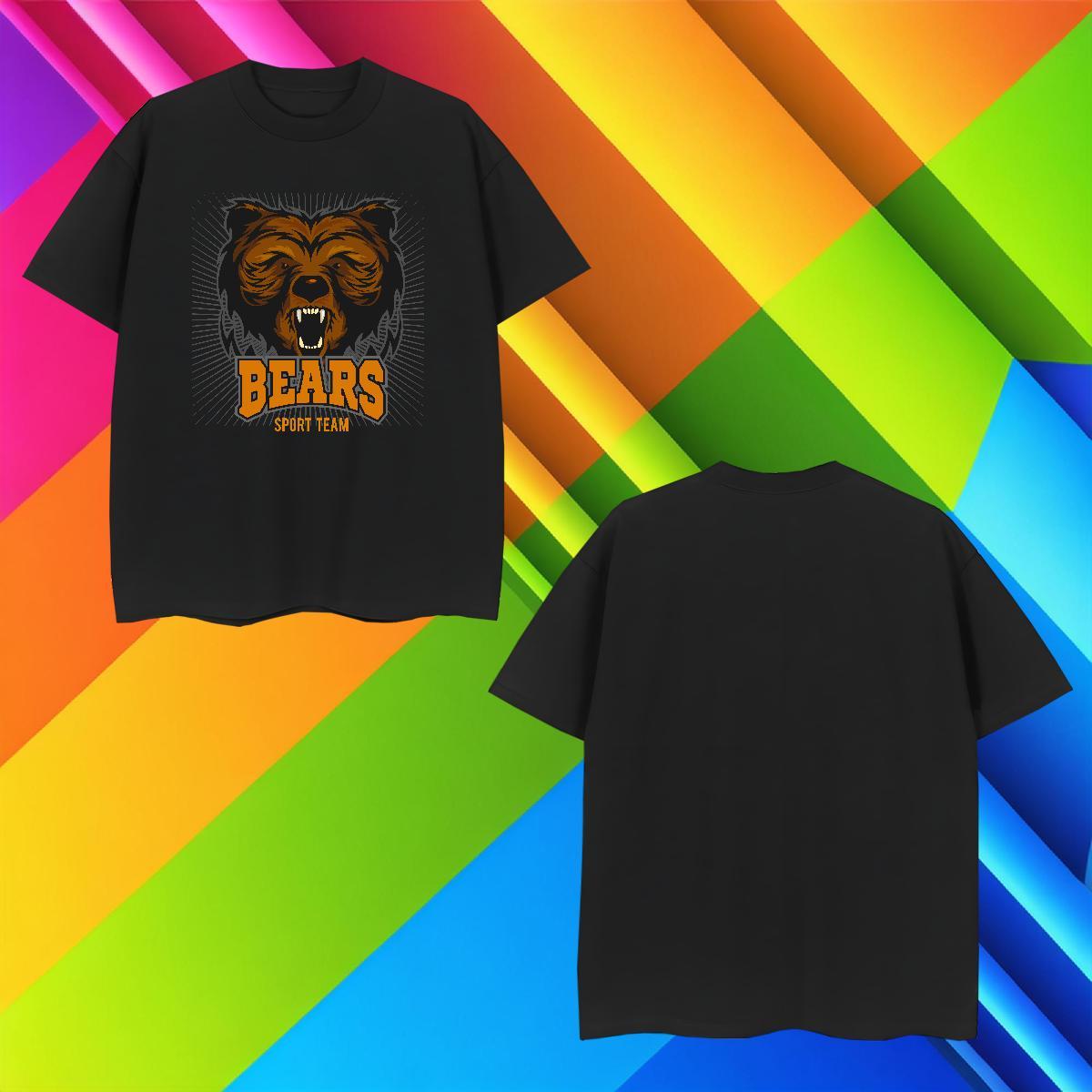 Wholesale T-Shirts bear Crew Neck Daily Outfit White Plus Size 230g Pure Cotton Men Tops Tees New Designer Clothings