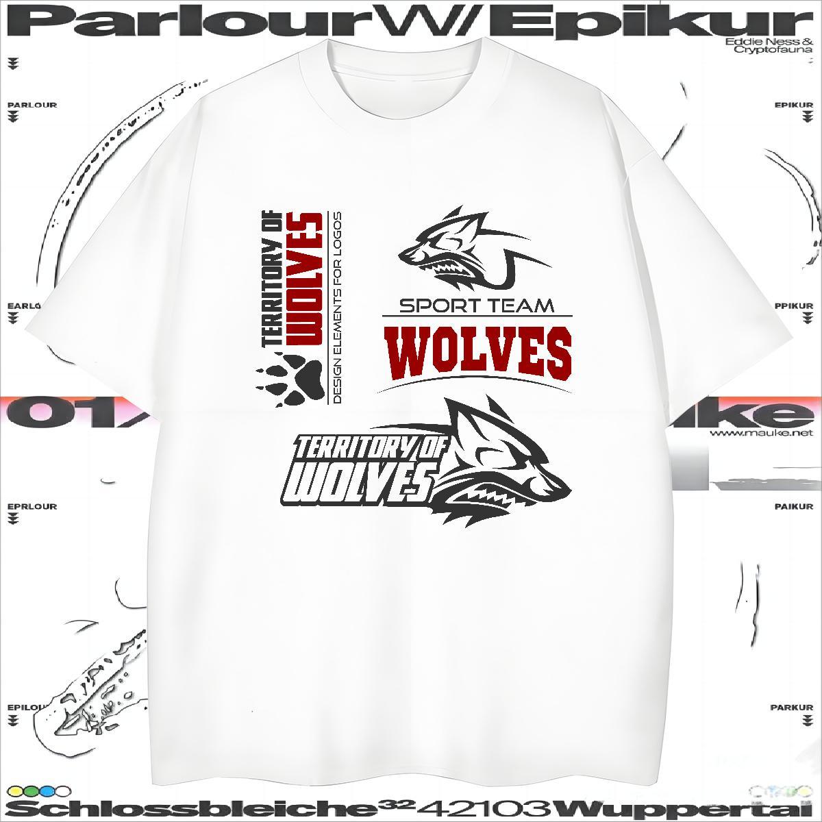 Cool Design T-Shirts wolf Breathable Short Sleeve Sports Casual Custom Printed 230g 100% Cotton Tshirt for Man Woman DIY Tee Shirt
