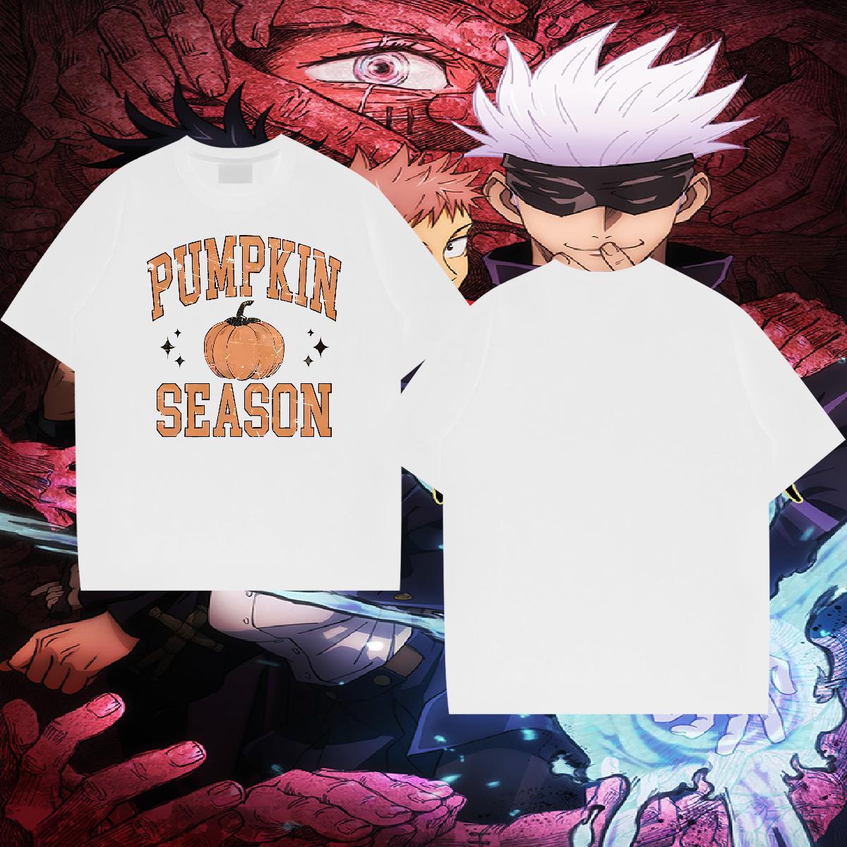 TOP Quality T shirt pumpkin Crew Neck Daily Outfit Black White 230g Cotton Men Tshirts Designer Clothings