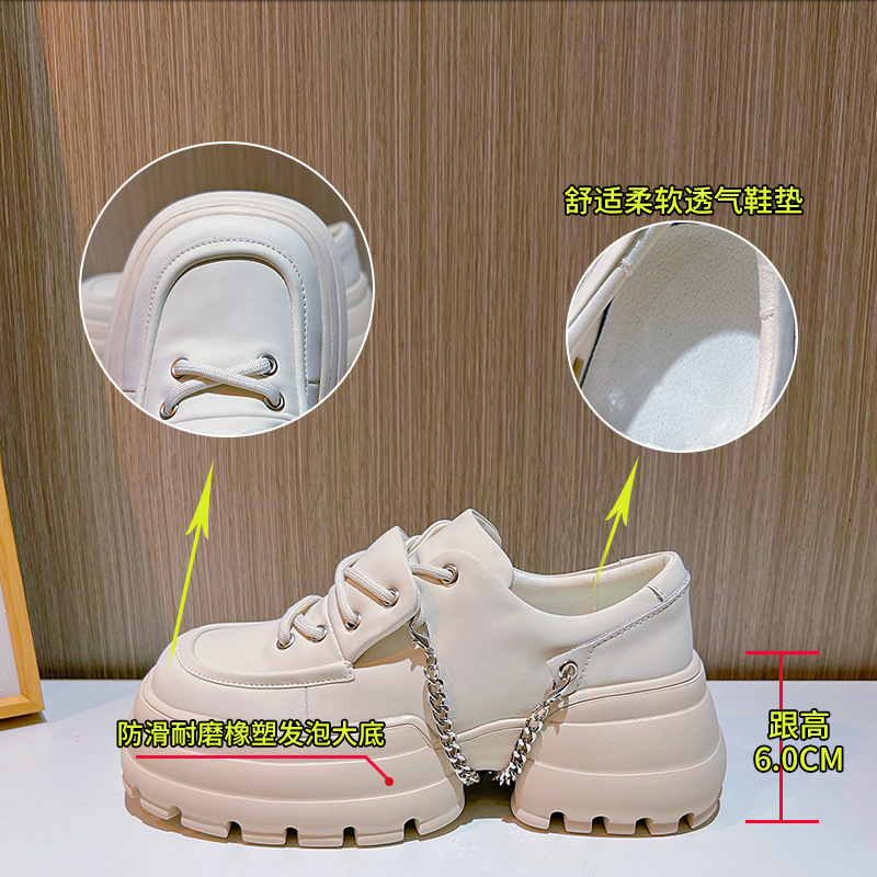 Ddmysports Foam Genuine Leather Dad Women Spring New Thick Sole Sports Girls Versatile Casual Shoes For Children OUTDOOR