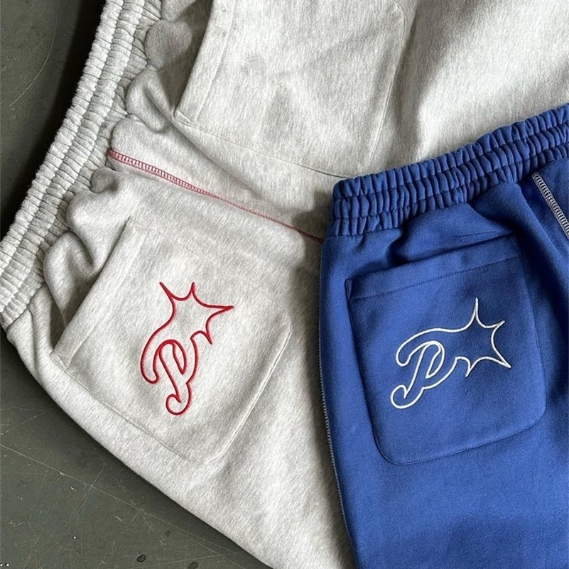 Streetwear PROTECT Sweatpants Y2K Pants Hip Hop Letter Embroidery Baggy Casual Pants Mens Womens Elastic Waist Jogging Trouser 240819