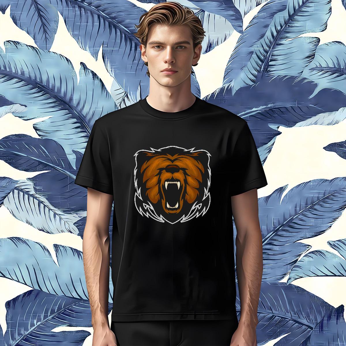 Casual New Couples T Shirts lion Street 230g Pure Cotton Wear Breathable Short Sleeve Wholesale T-Shirts Customized