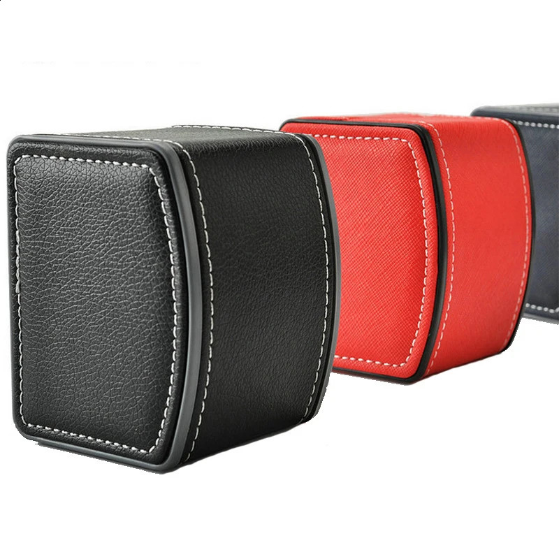 Portable Watch Box PU Leather Case Organizer Storage Rack Mens and Womens Bracelet Vintage Jewelry Pillow 240812