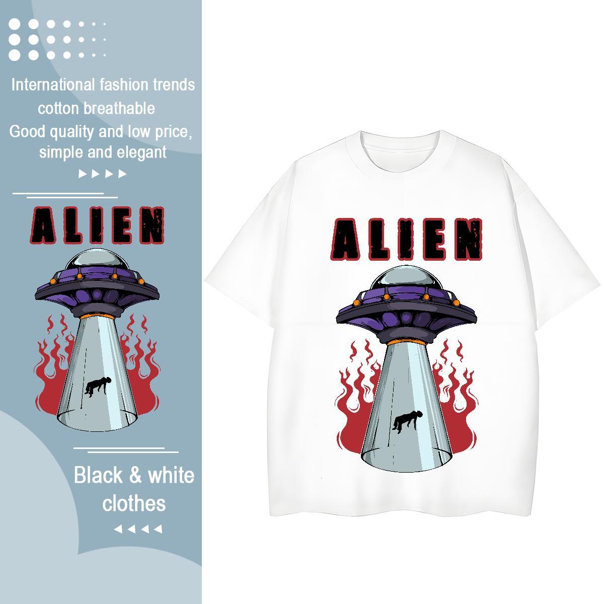Custom Couples T Shirts Casual Daily Wear Crew Neck Breathable Tees High quality 230g 100% Cotton ET DIY Anime T shirt