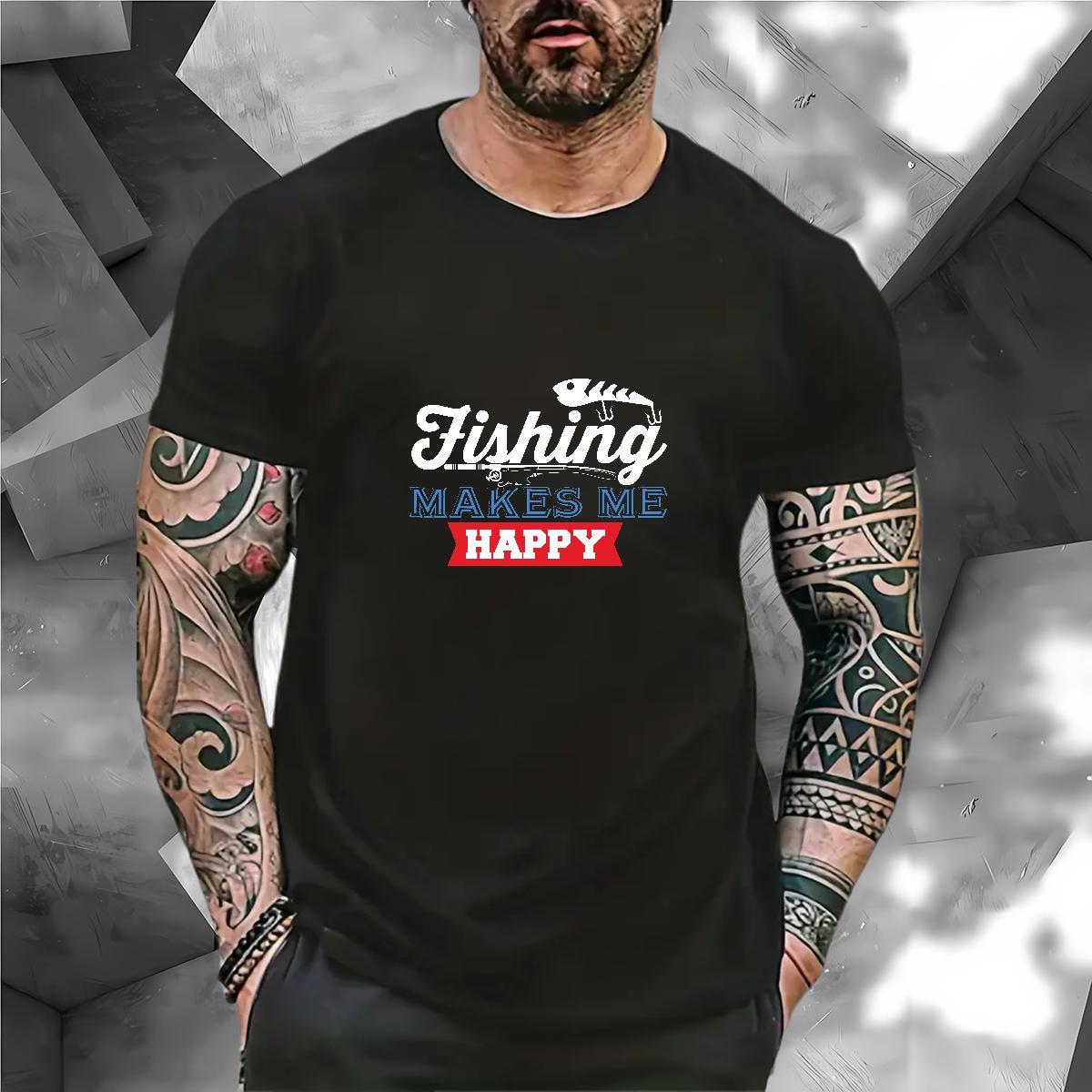 Popular fish Man T Shirts High Street Hip Hop Couples T Shirts 230g Pure Cotton Fashion Round Neck Short Sleeve Custom Printing Tees