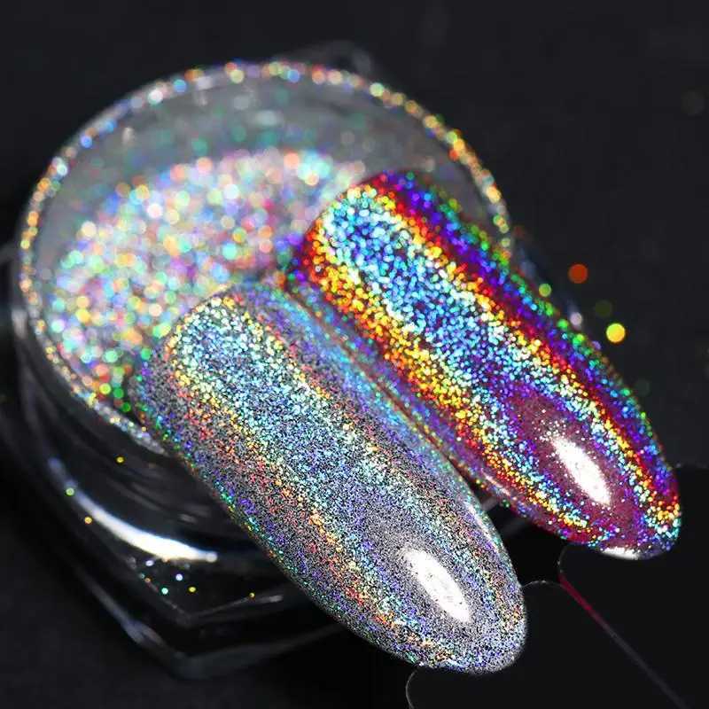 1Box Rubbing Nail Powder Silver Grey Dust Chrome Powder Mirror Pigment Glitter For Nail Art Decoration AccessoriesXJ240815