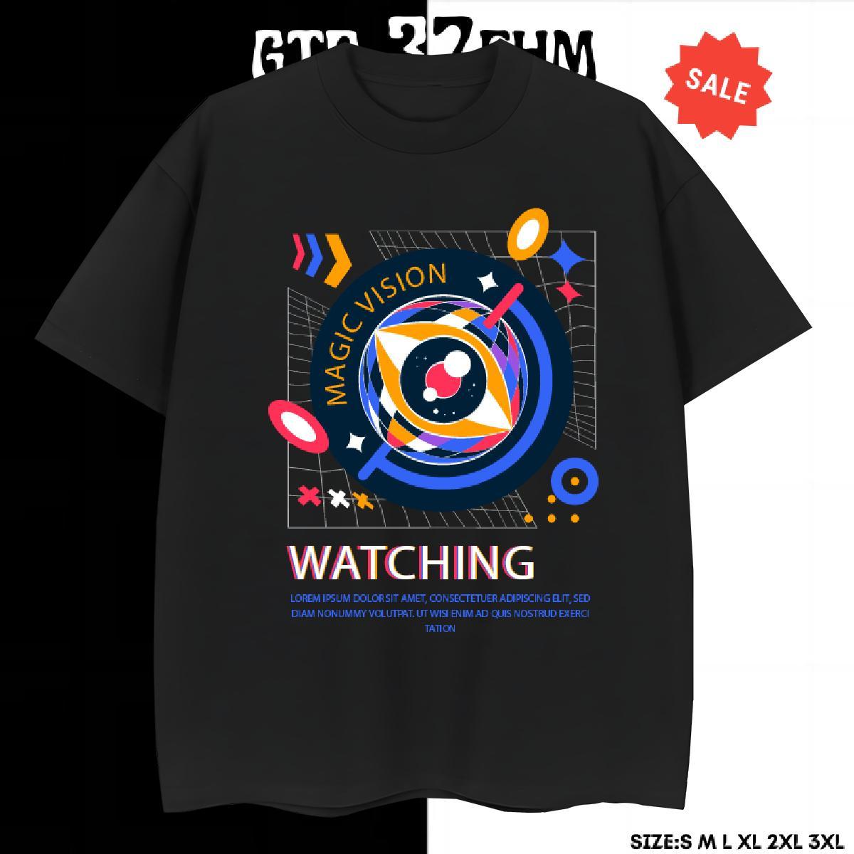 Loose Fit Tshirt for Man Woman Spring Summer 100% Cotton 230g DIY Anime Breathable Short Sleeve watching Men T Shirts Fashion Design Tshirts