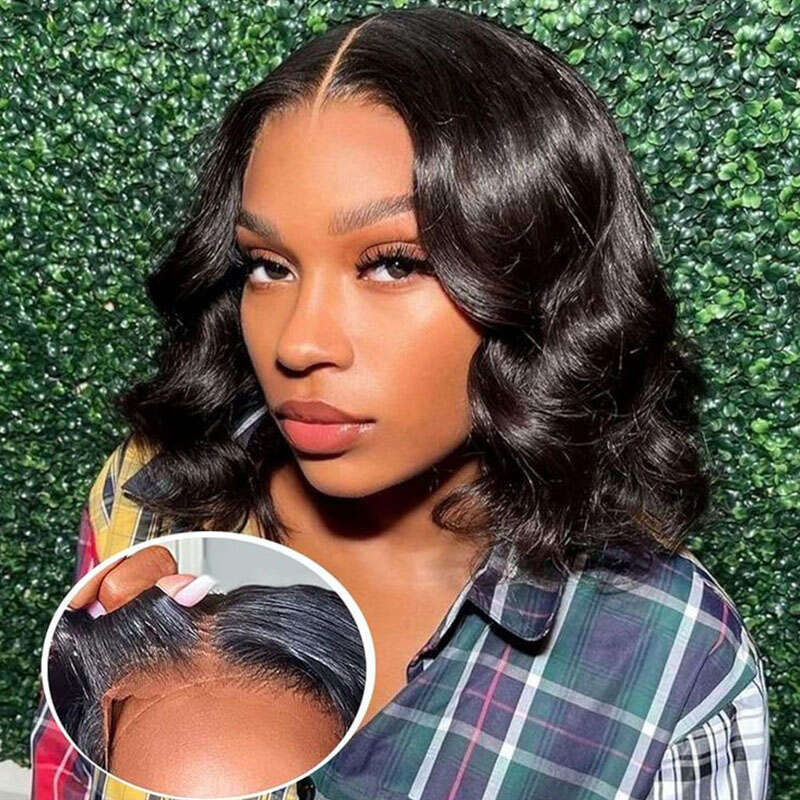 And Go Glueless Body Wave Bob Wigs For Women Ready To Wear 4X4 Lace Closure Wig Human Hair