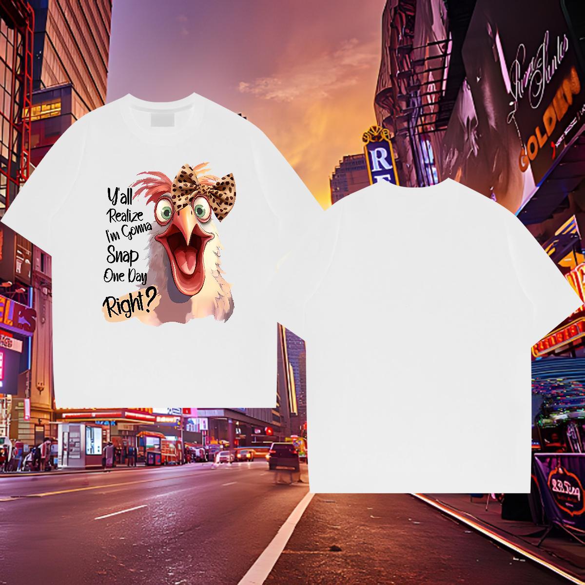 Classic T-Shirts for Men cock Short Sleeve Soft Hip Hop Oversized 230g Pure Cotton Men Tops Tees DIY Customized Clothes