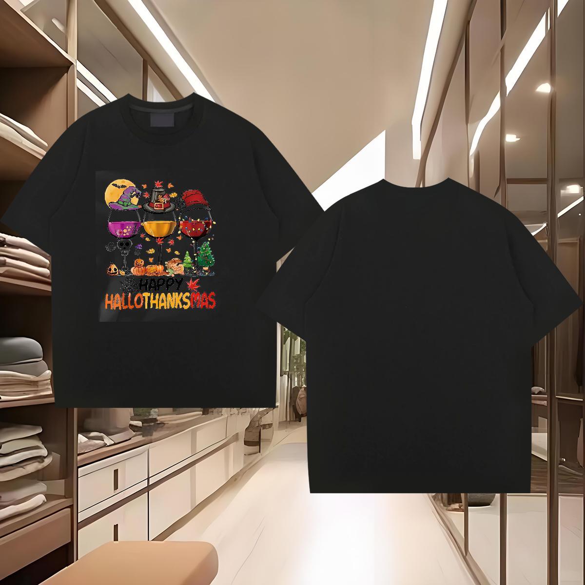 2024 Summer Tshirt for Man Woman goblet Street 100% Cotton 230g Top Tees Breathable Soft Brand T-Shirts Oversized 3XL 4XL