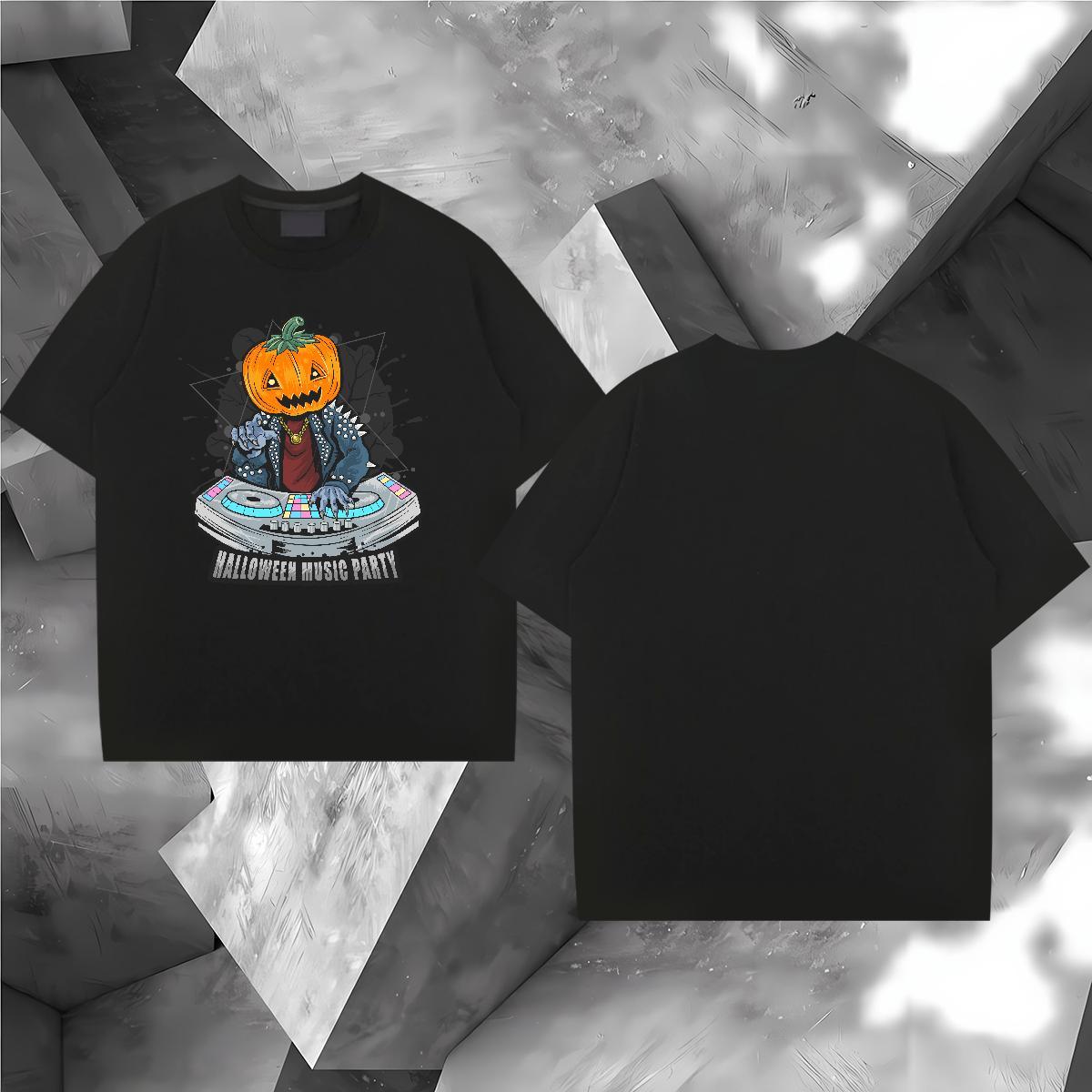 Classic Tshirt for Man Woman pumpkin Summer Casual 230g Cotton Clothes Breathable Soft Loose Fit T Shirt For Man Oversized 4XL