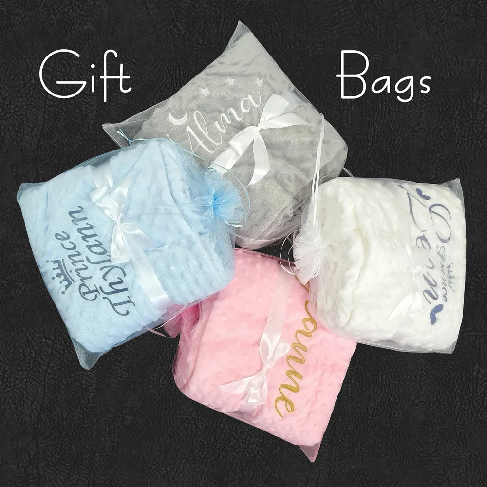 Name Personalized Baby Kids Sherpa Minky Fleece Blanket born Boy Girl Birthday Gift Swaddle Bed Toddler Stroller Crib Blanket 240813