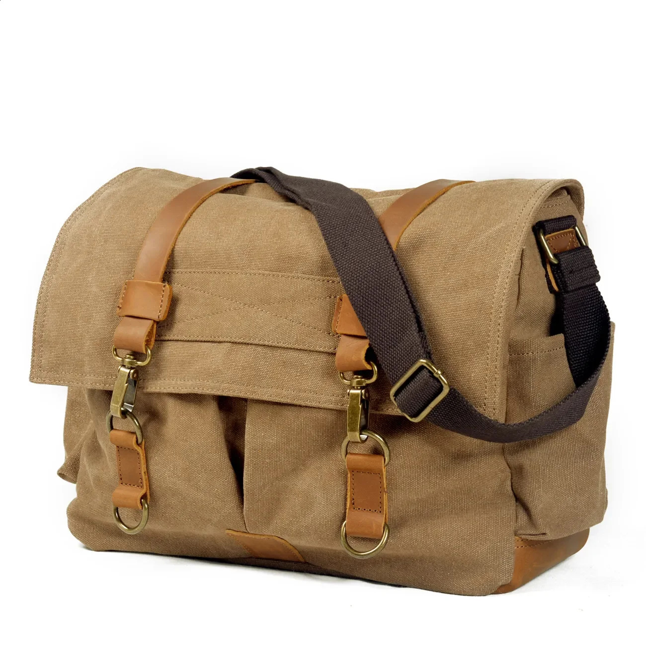 canvas bag mens diagonal bag leisure riding shoulder bag tooling large capacity outdoor messenger bag 240819