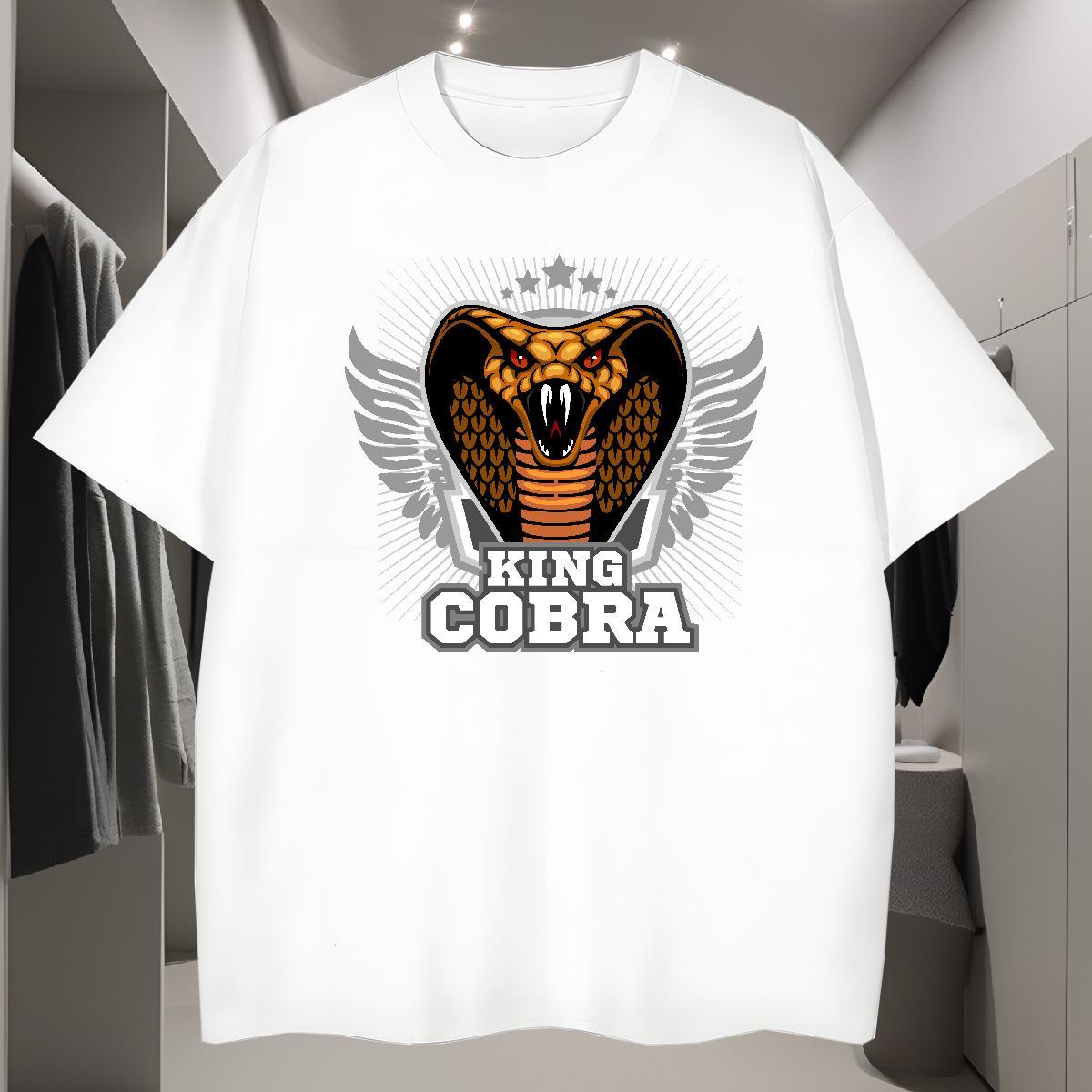 Man T Shirts 230g Cotton cobra Outdoor O-Neck Short Sleeve DIY Logo Oversized Men Tshirts Fashion Designer High Quality Tees Shirts