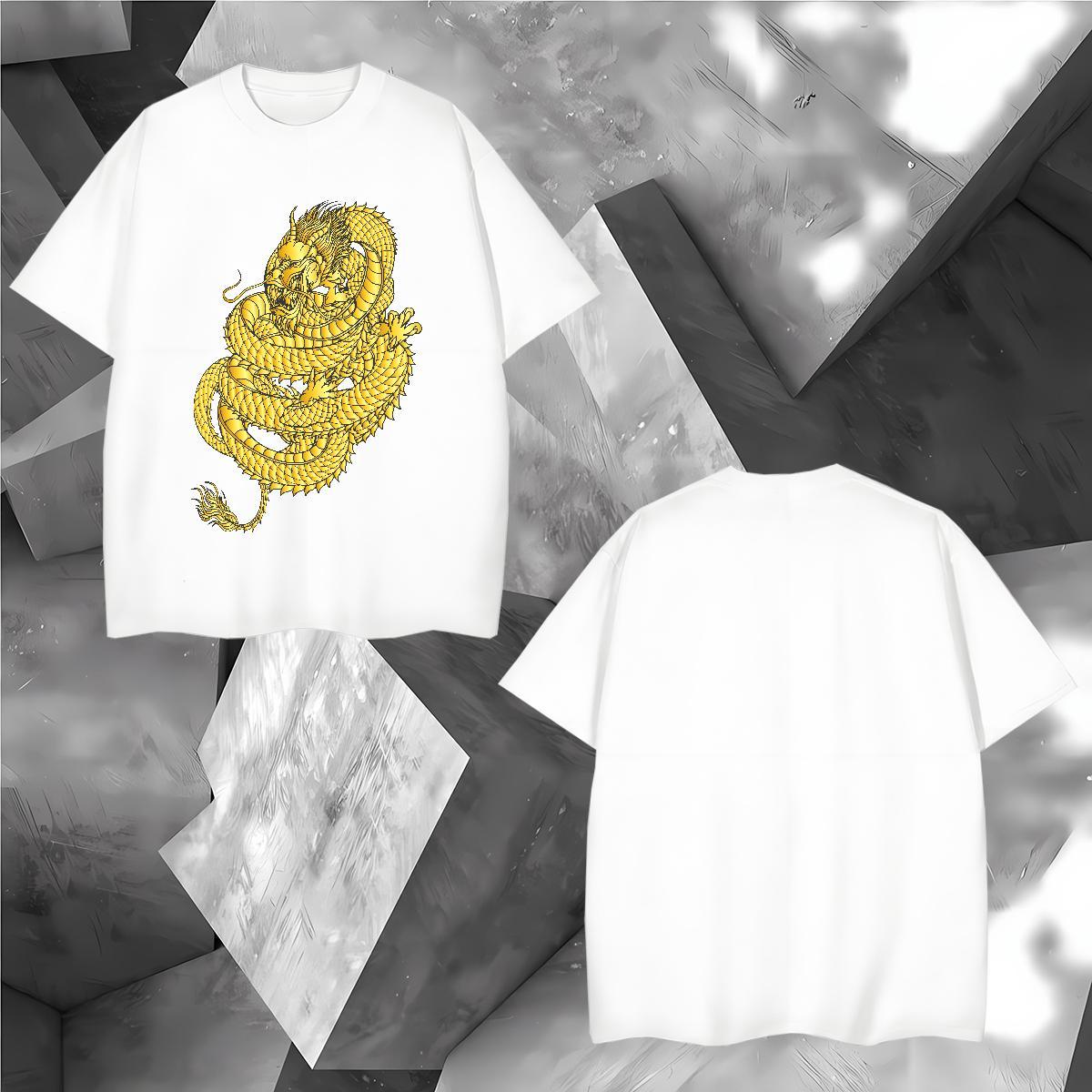 T-Shirts for Men 230g Cotton fierce Outdoor Breathable Soft Skull Men Tees 2024 Loose Clothings