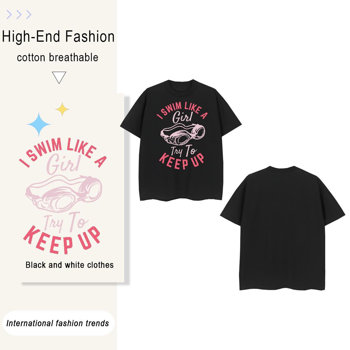 Soft keep up 100% Cotton 230g Men Clothes T-Shirt Hip Hop Street Round Neck Short Sleeve T Shirts Men Fashion Casual DIY Printed Top Tees