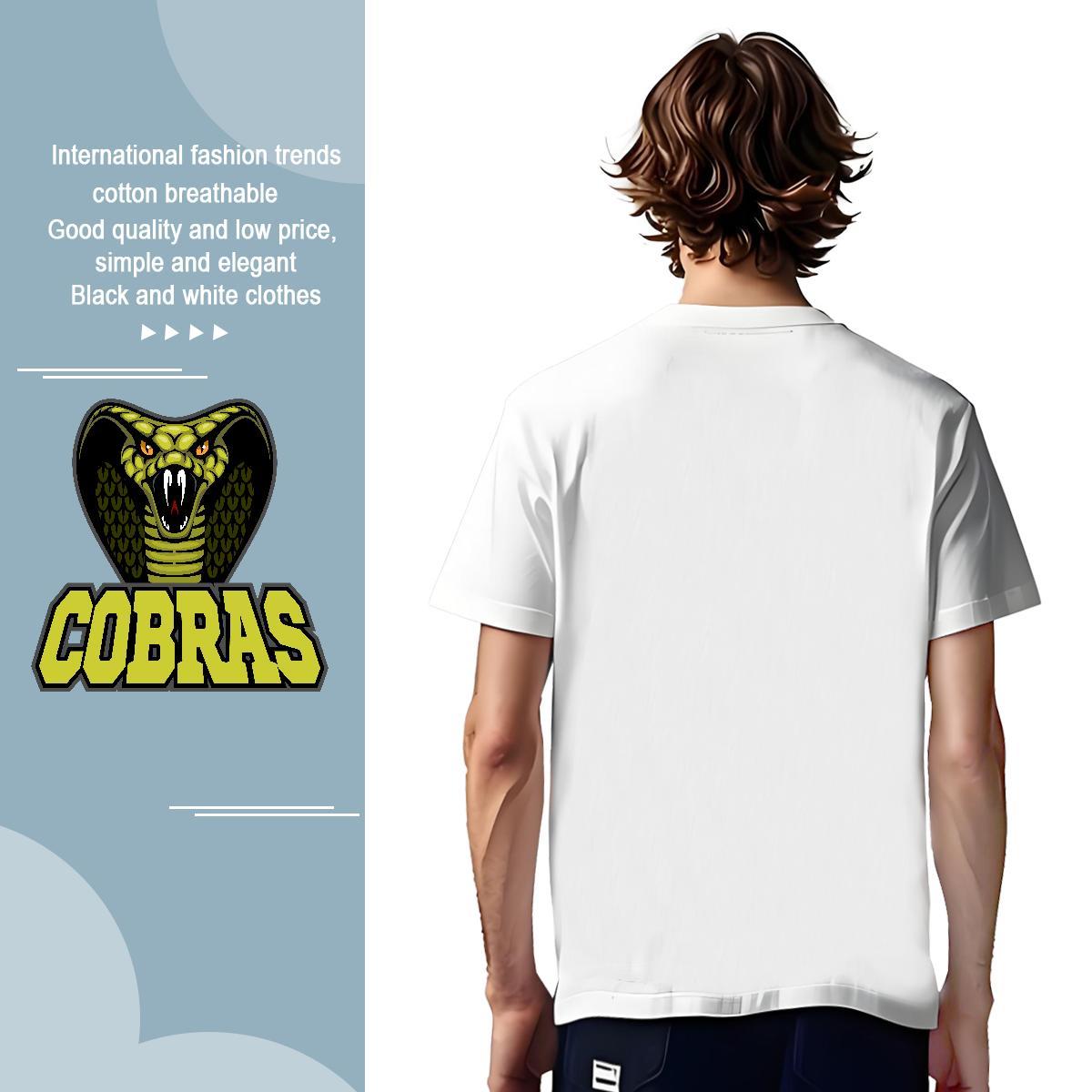 T shirt 100% Cotton 230g cobra Sports Casual Breathable Crew Neck Skull Tshirts New Arrival Cool Design Tee Shirt