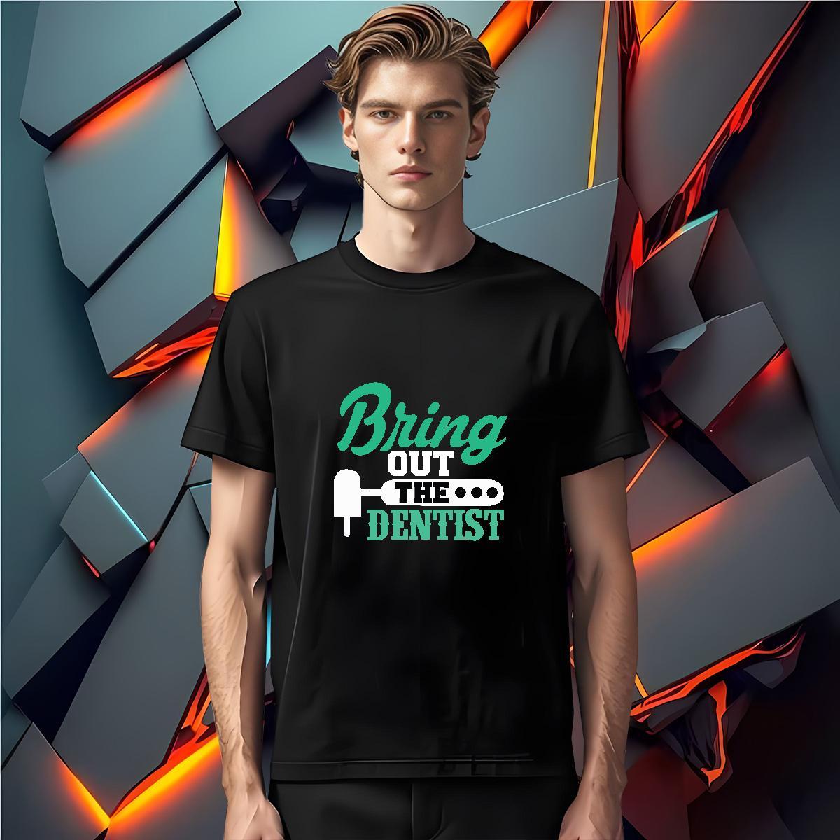 Soft Denstist 100% Cotton 230g Mens Tshirts Daily Outfit Breathable T shirt Wholesale Asian Size Clothings
