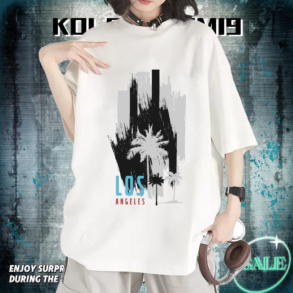 DIY Unisex Tshirts Sports Casual Breathable Crew Neck Tee Shirt Free Shipping 230g Cotton tree Black White T shirt