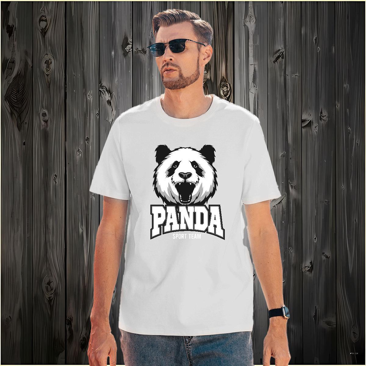 High Quality Man T Shirts panda Breathable Short Sleeve Casual Daily Wear White Plus Size 230g 100% Cotton Men Clothes T-Shirt New Arrival Polos